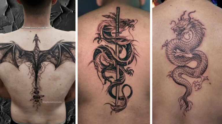 15 Dragon Back Tattoos for Men That Command Instant Respect