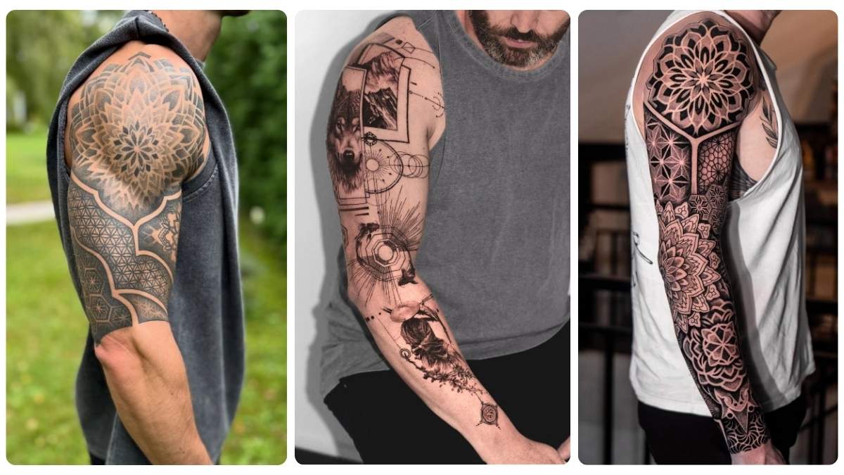 19 Geometric Arm Tattoos for Men That Look Custom Every Single Time