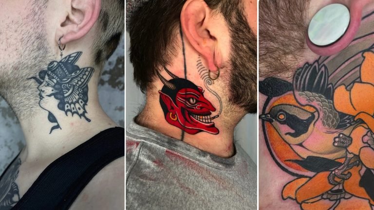 19 Neck Tattoo Ideas for Men Who Fully Committed to the Life
