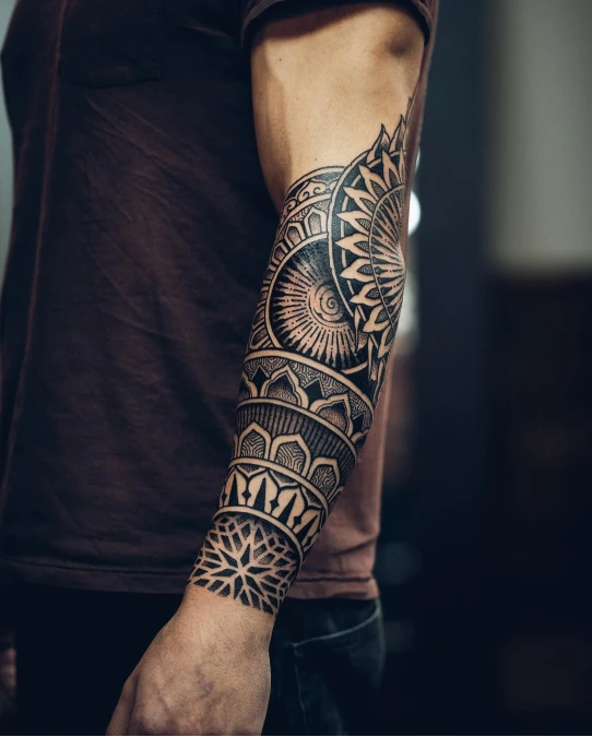 Banded Geometric Forearm Armor