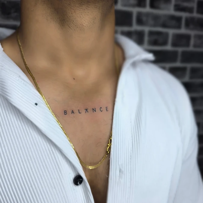 Centered Chest Typography
