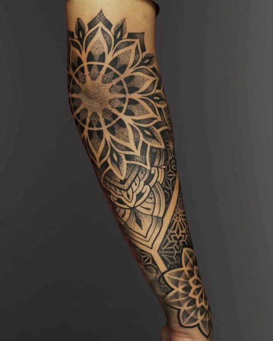 Centered Elbow Mandala and Moody Geometric Armor