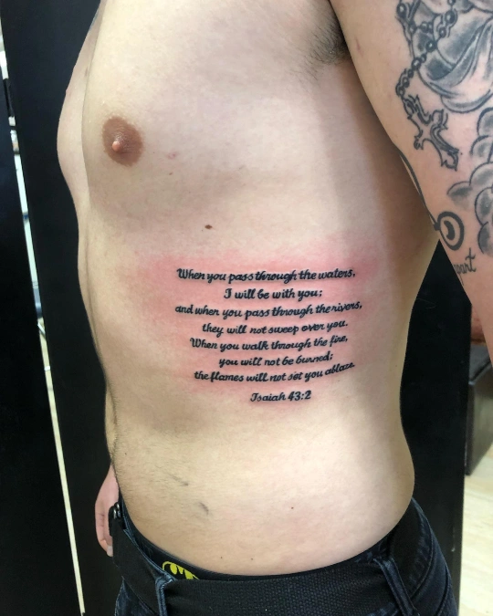 Clean Script Quote on the Lower Ribs