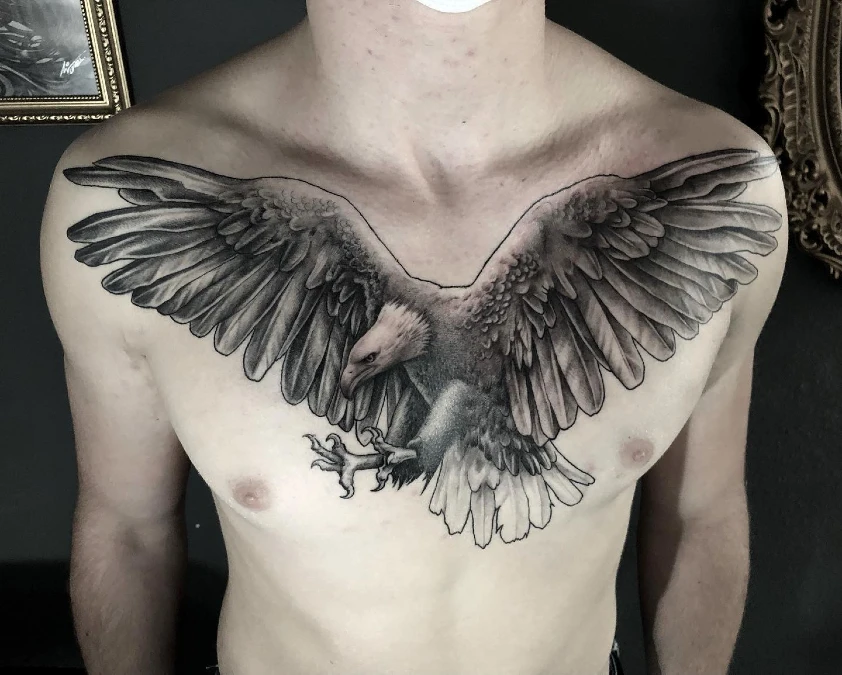 Crisp Symmetrical Eagle Across the Chest