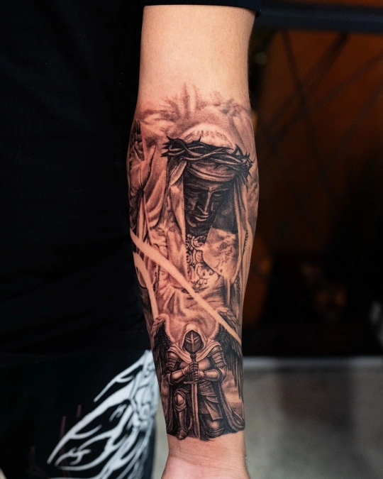 Crown Of Thorns And Armored Knight