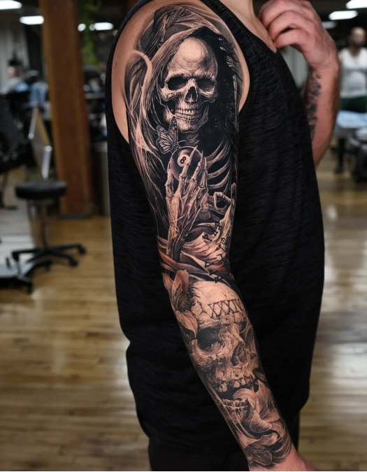 Dark Realism Skulls And Billowing Smoke