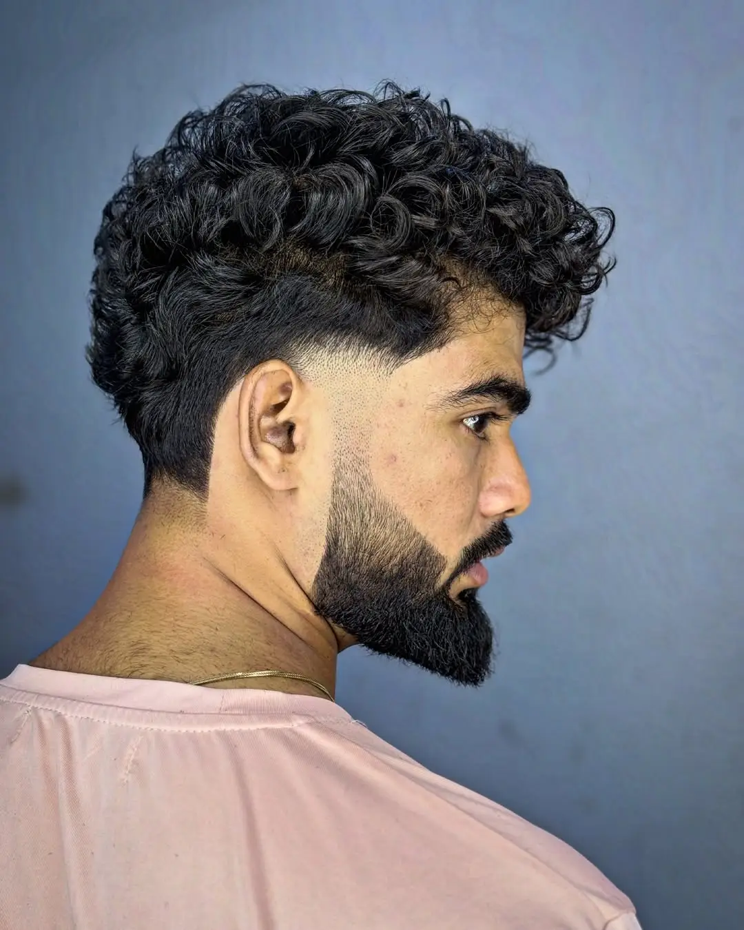 Defined Curls with Burst Fade