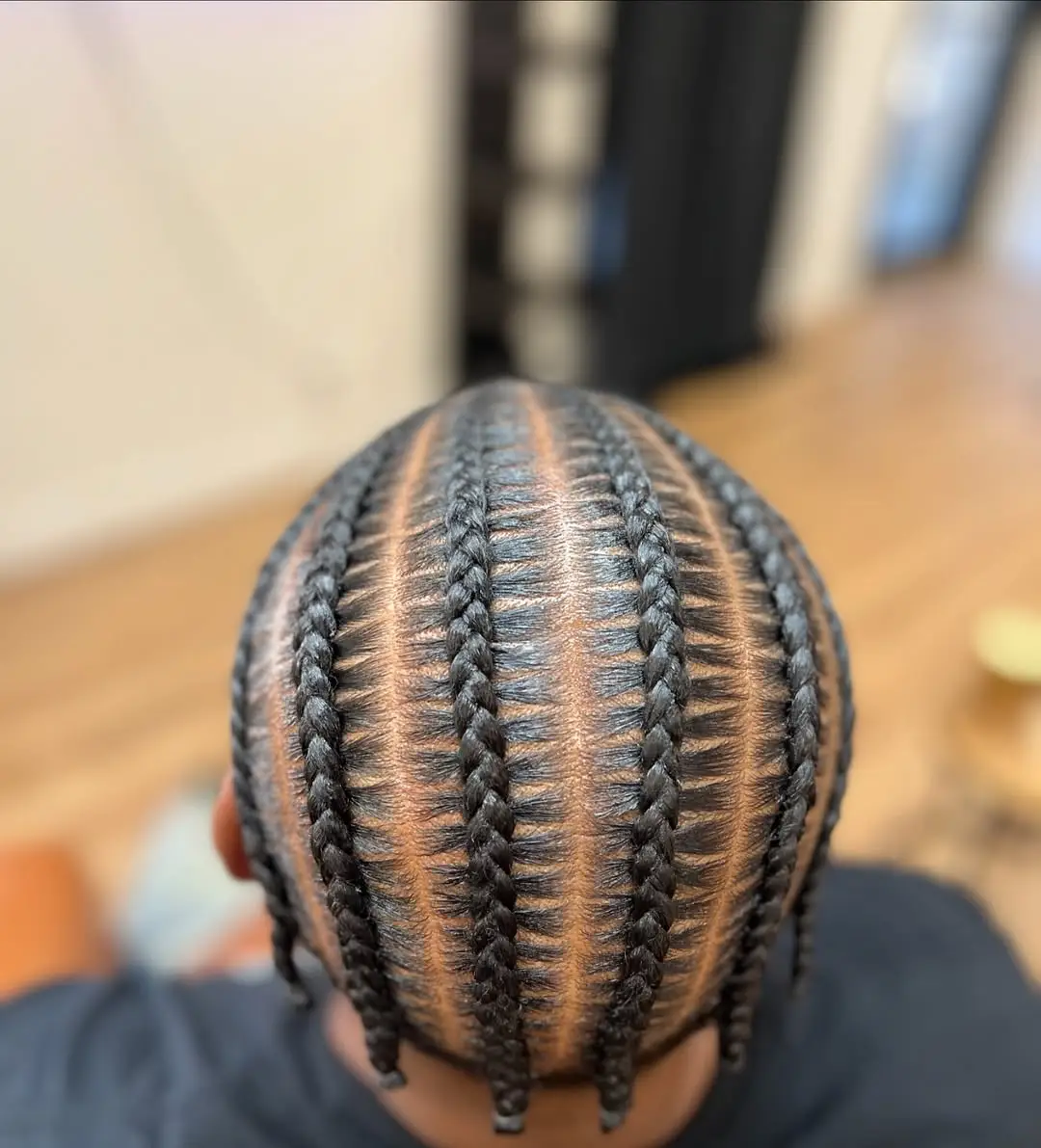 Defined Straight Back Cornrows