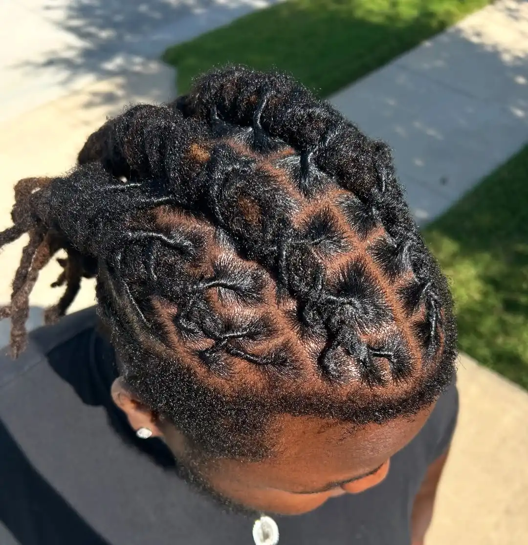 Diamond Parted Locs