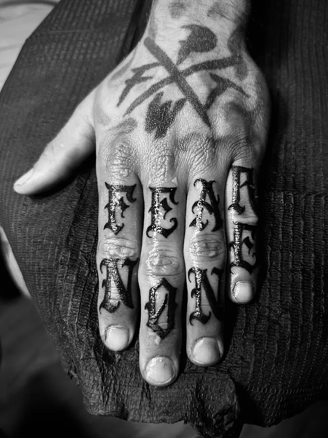 Fresh Gothic Typography Over Faded Background Ink