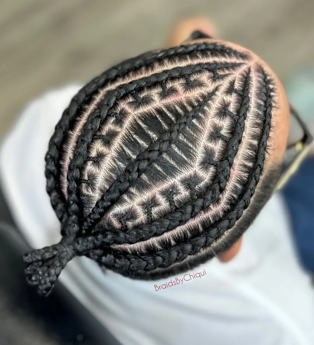 Geometric Basketweave Cornrows