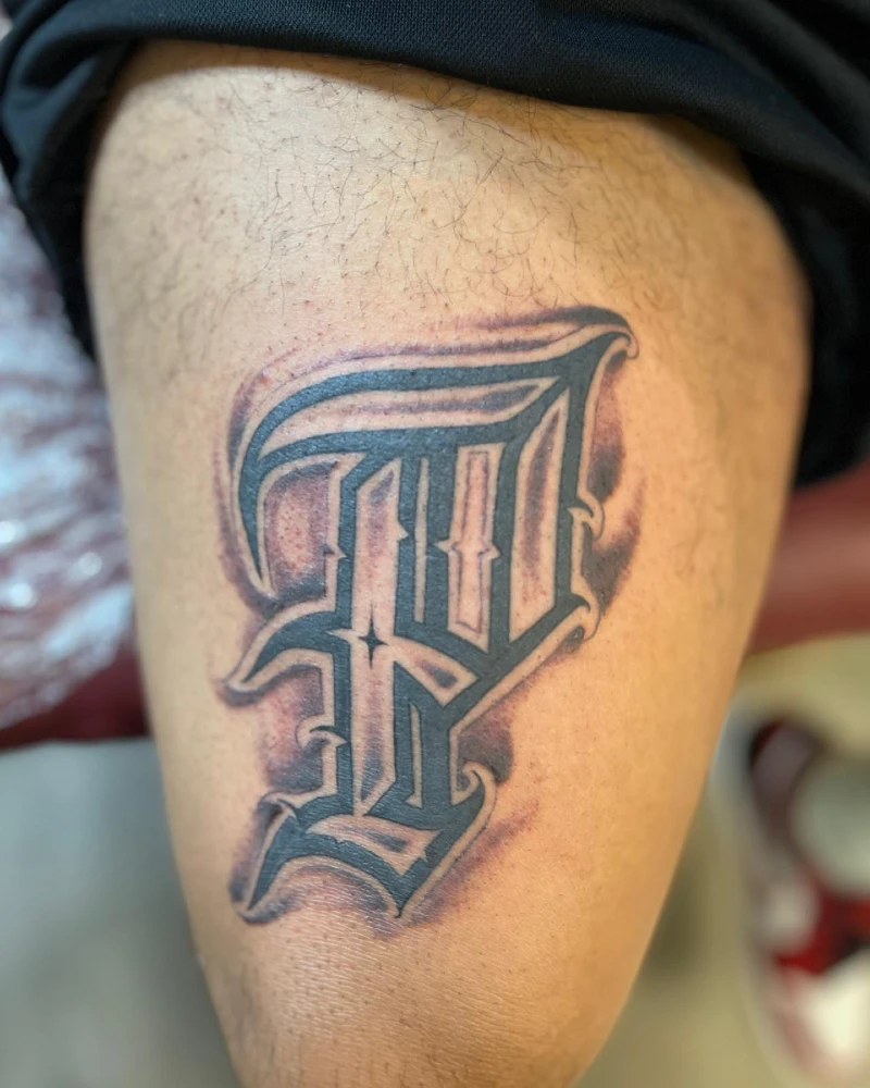 Heavy Drop Shadow Gothic Lettering