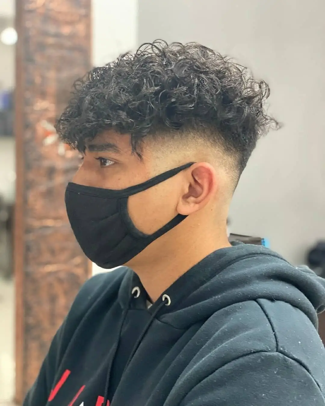 High Top Curls with Mid Fade