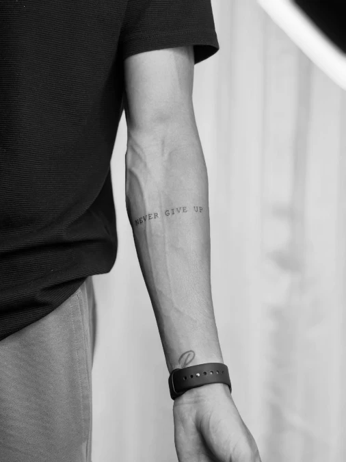 Horizontal Forearm Text