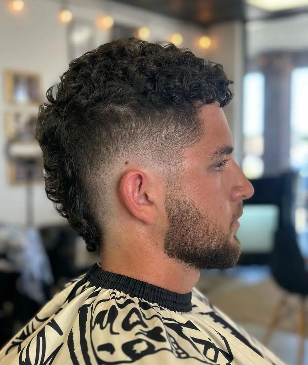 Low Drop Fade with Defined Curls