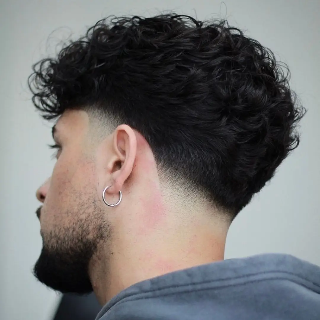 Low Drop Fade with Defined Curls
