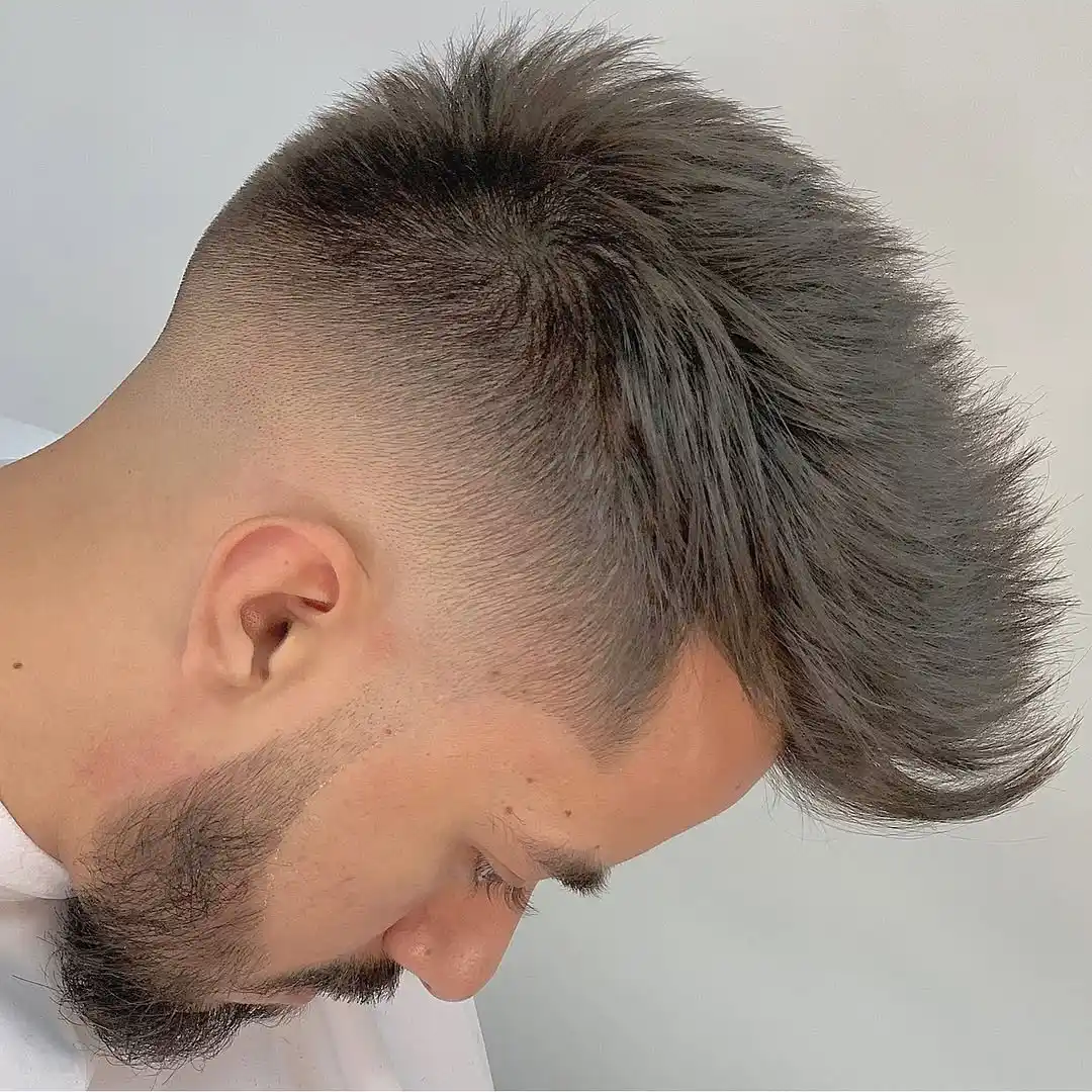 Metallic Silver Faux Hawk