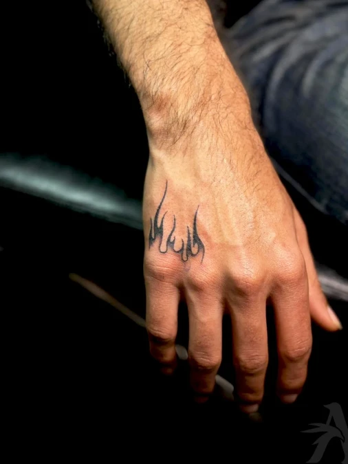 Open Flame Hand Contour