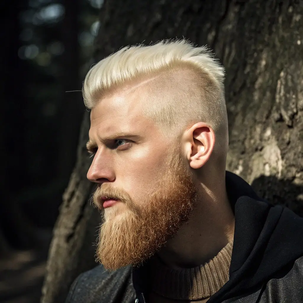 Platinum Buzz with a Taper Fade