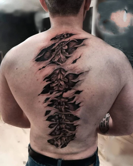 Realistic Ripped Skin And Exposed Bone Structure