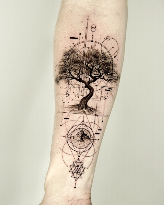 Rooted Tree and Fine Line Architecture