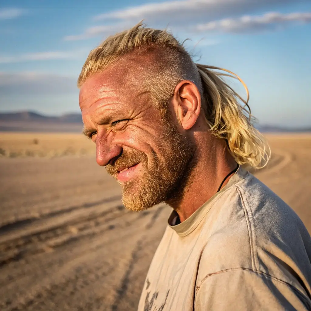 Rugged Ponytail Buzz Cut