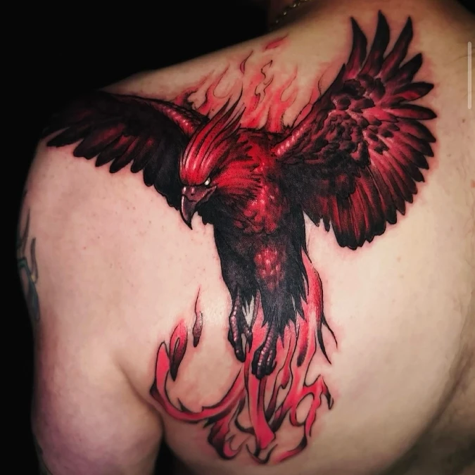 Saturated Crimson and Heavy Obsidian Shading