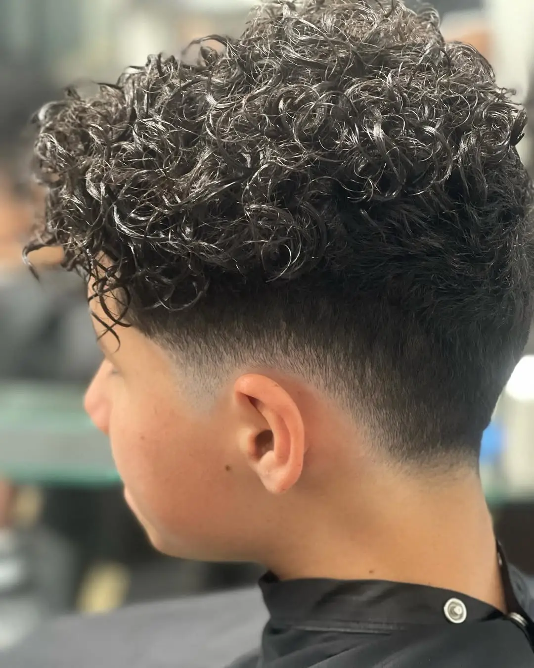 Short Textured Top with Clean Fade