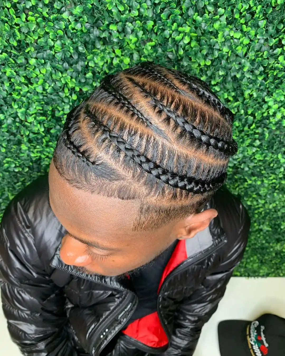 Sleek Angled Cornrows