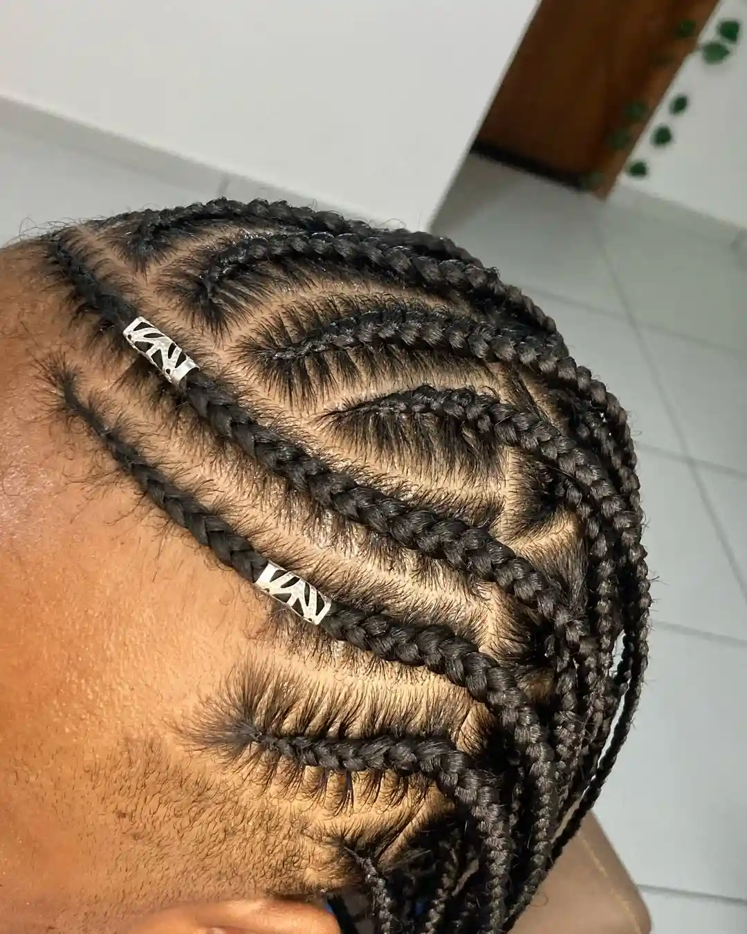 Textured Wave Braids with Adornments