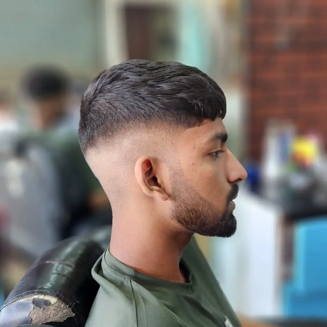 The High Fade with Textured Fringe