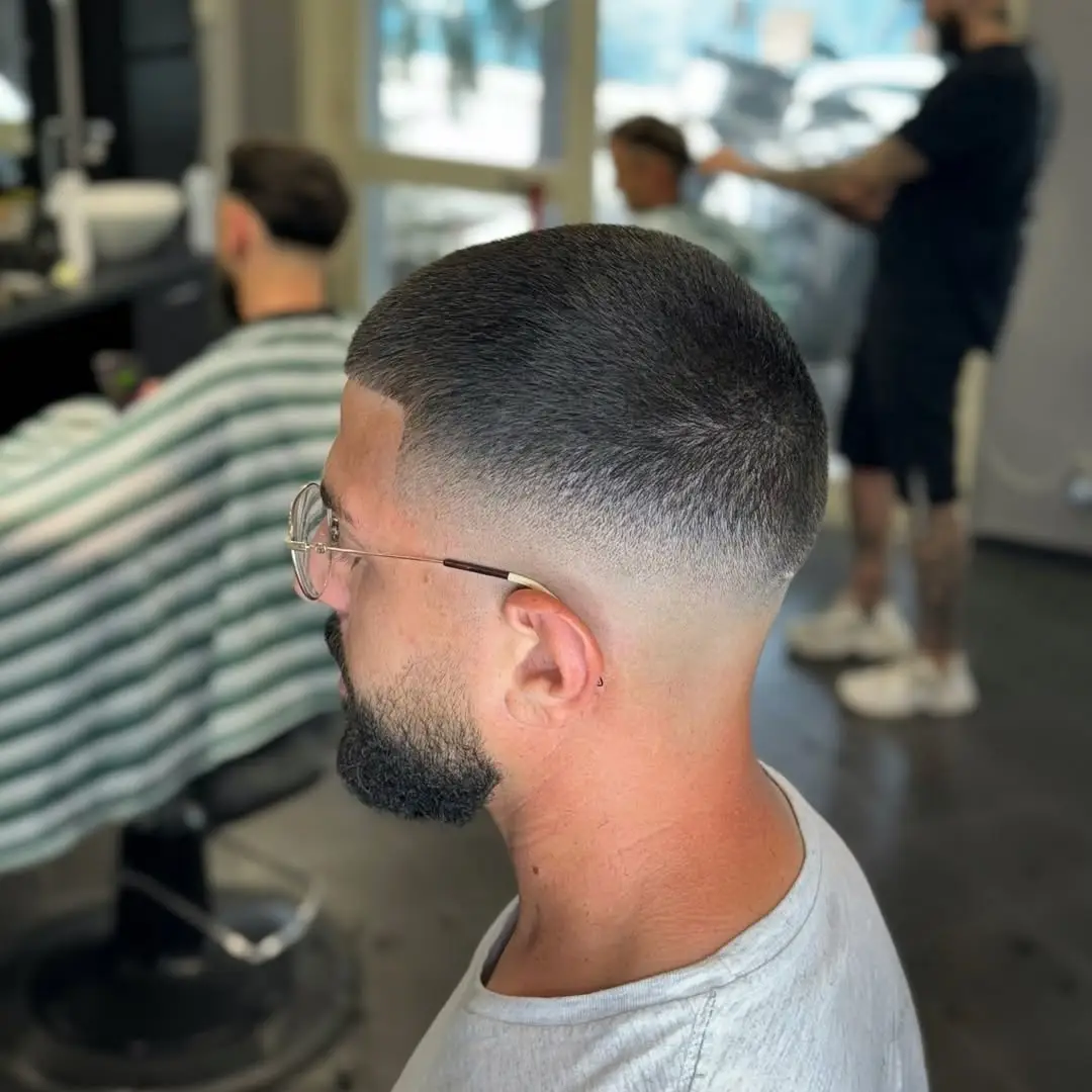 The Military Buzz with High Skin Fade