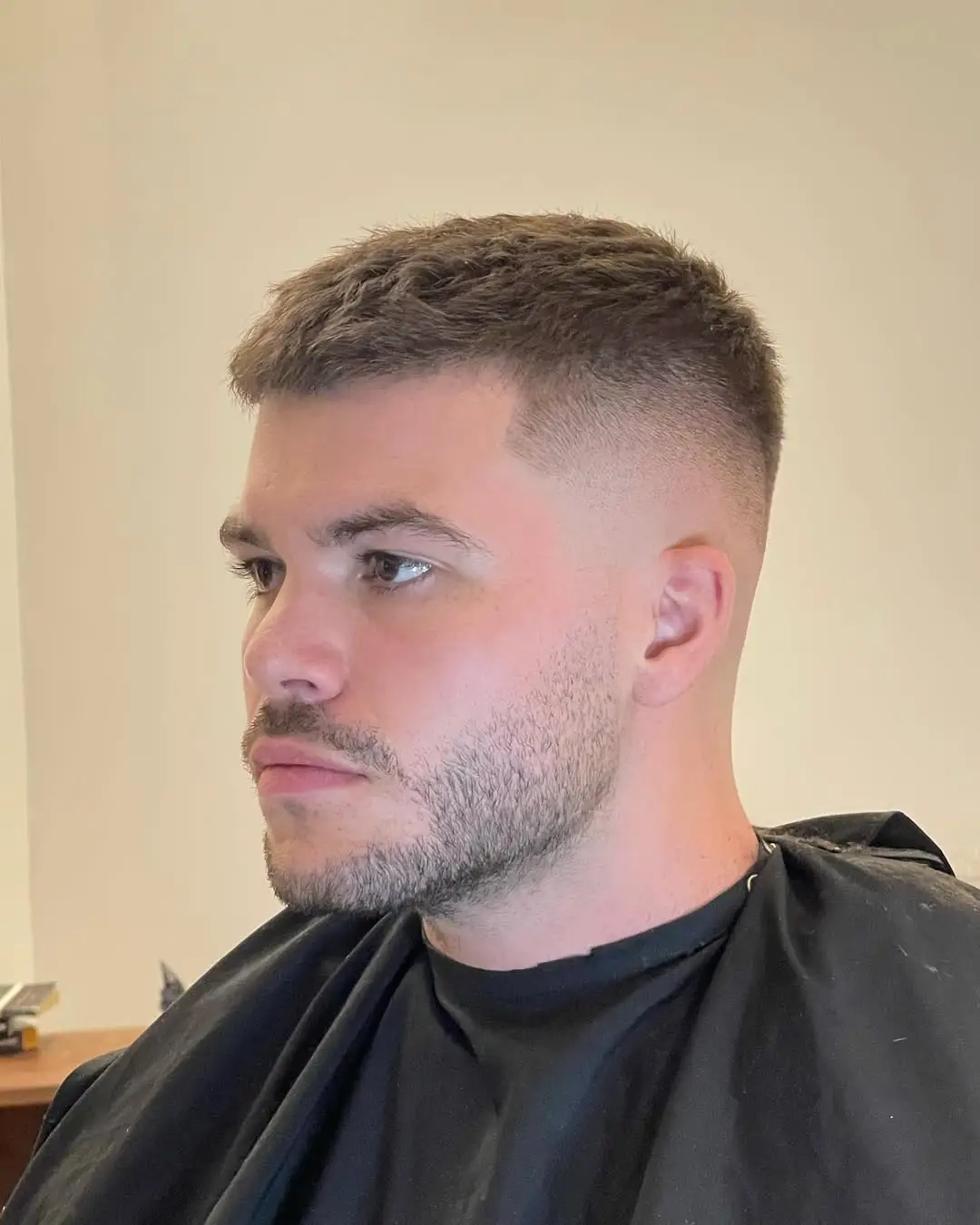 The Short Textured Crop with Mid Fade
