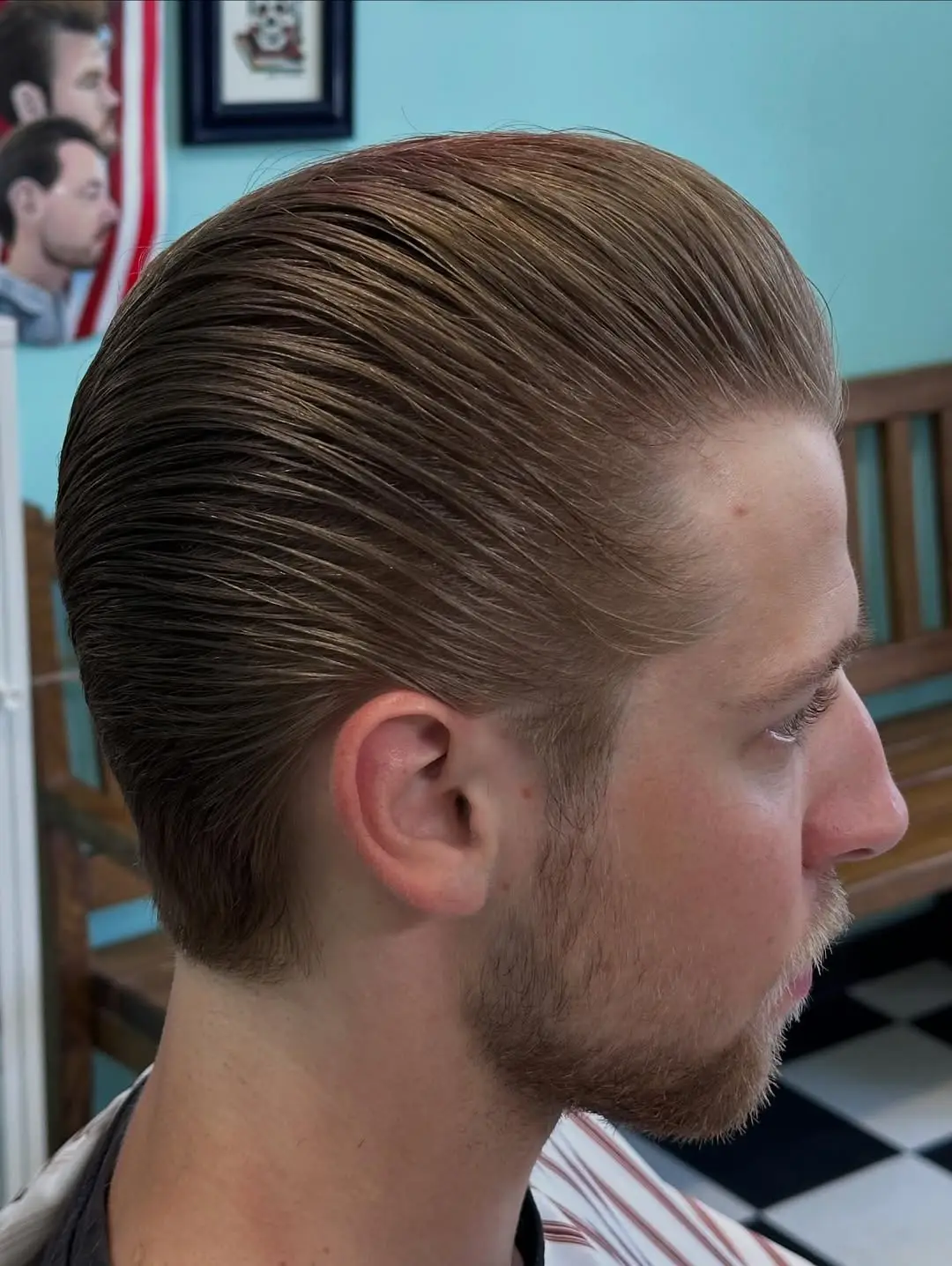 The Slicked-Back Pompadour