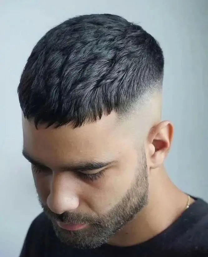 The Textured French Crop with High Skin Fade