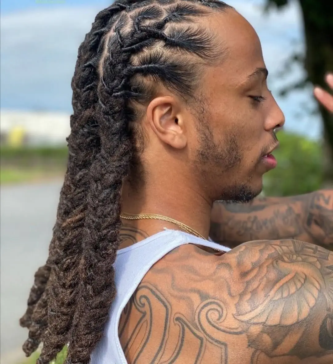 The Wavy Cornrow Locs