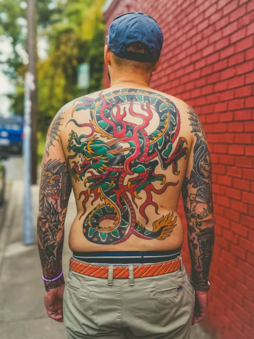 Vivid Color Block Traditional Piece