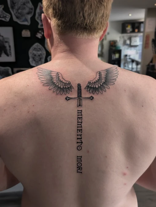 Wings and Dagger Spine Accent