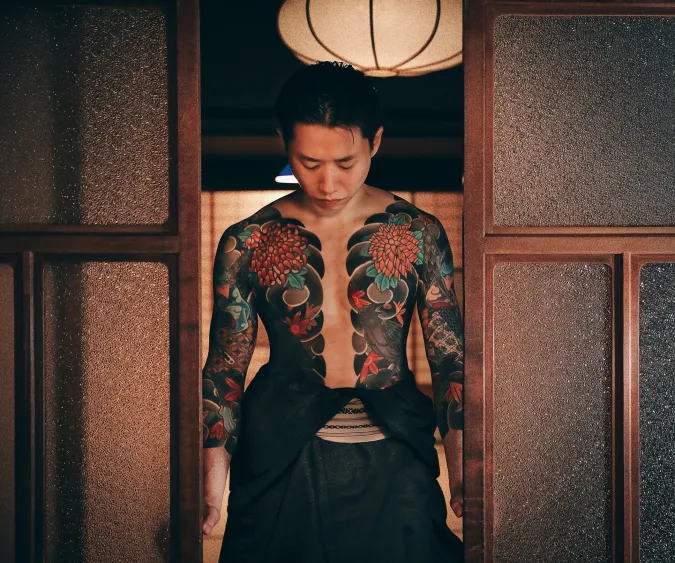Traditional Chrysanthemum Munewari Chest Piece