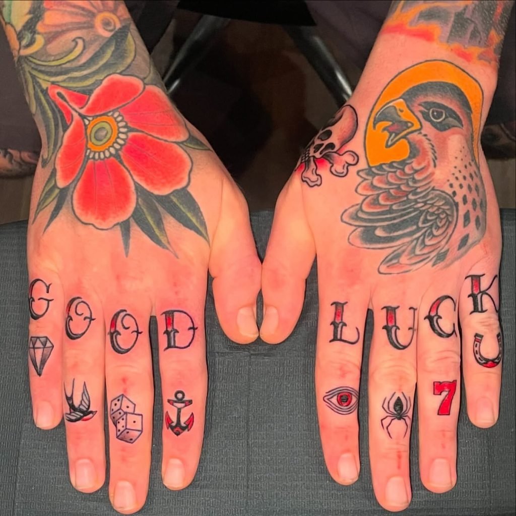Classic American Traditional Good Luck Knuckle Set
