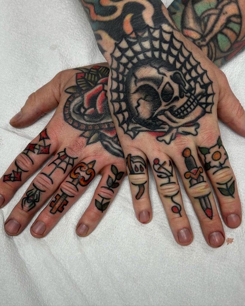 Spiderweb Skull And Micro Flash Finger Collection