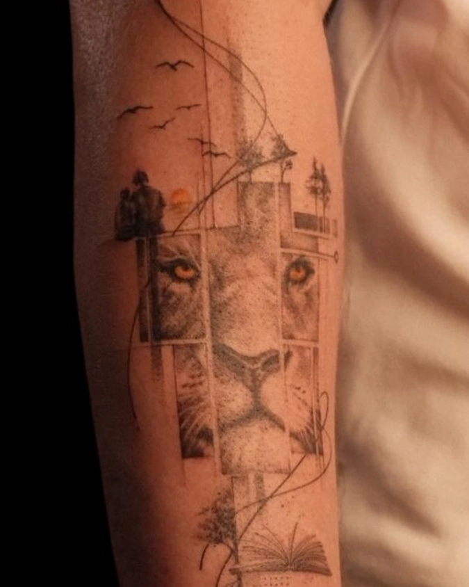 Fragmented Lion and Geometric Landscape
