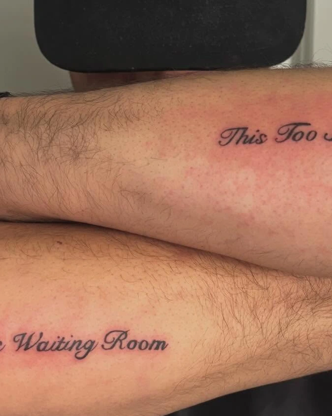 Dual Forearm Cursive Script