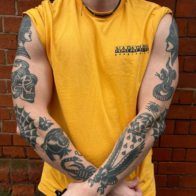 Symmetrical Blackwork Sleeve Foundations