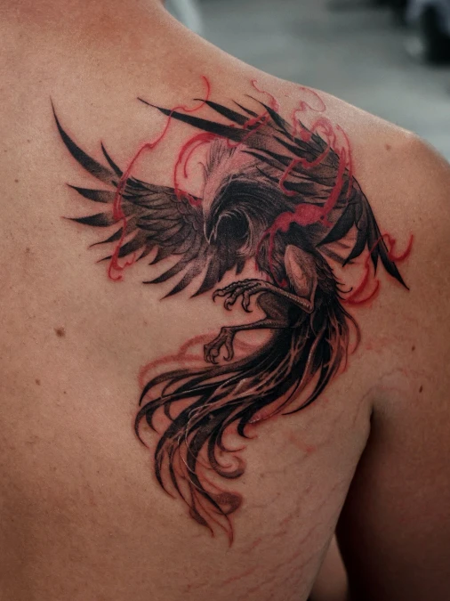 Swooping Angles and Fluid Crimson Auras